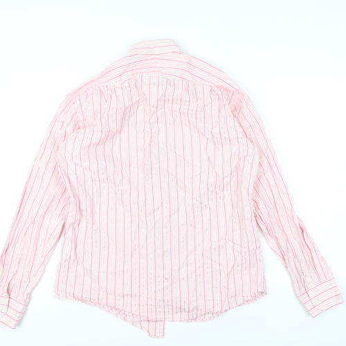 TEN Michael Owen Men’s Pink Striped Long Sleeve Shirt Size 16.5