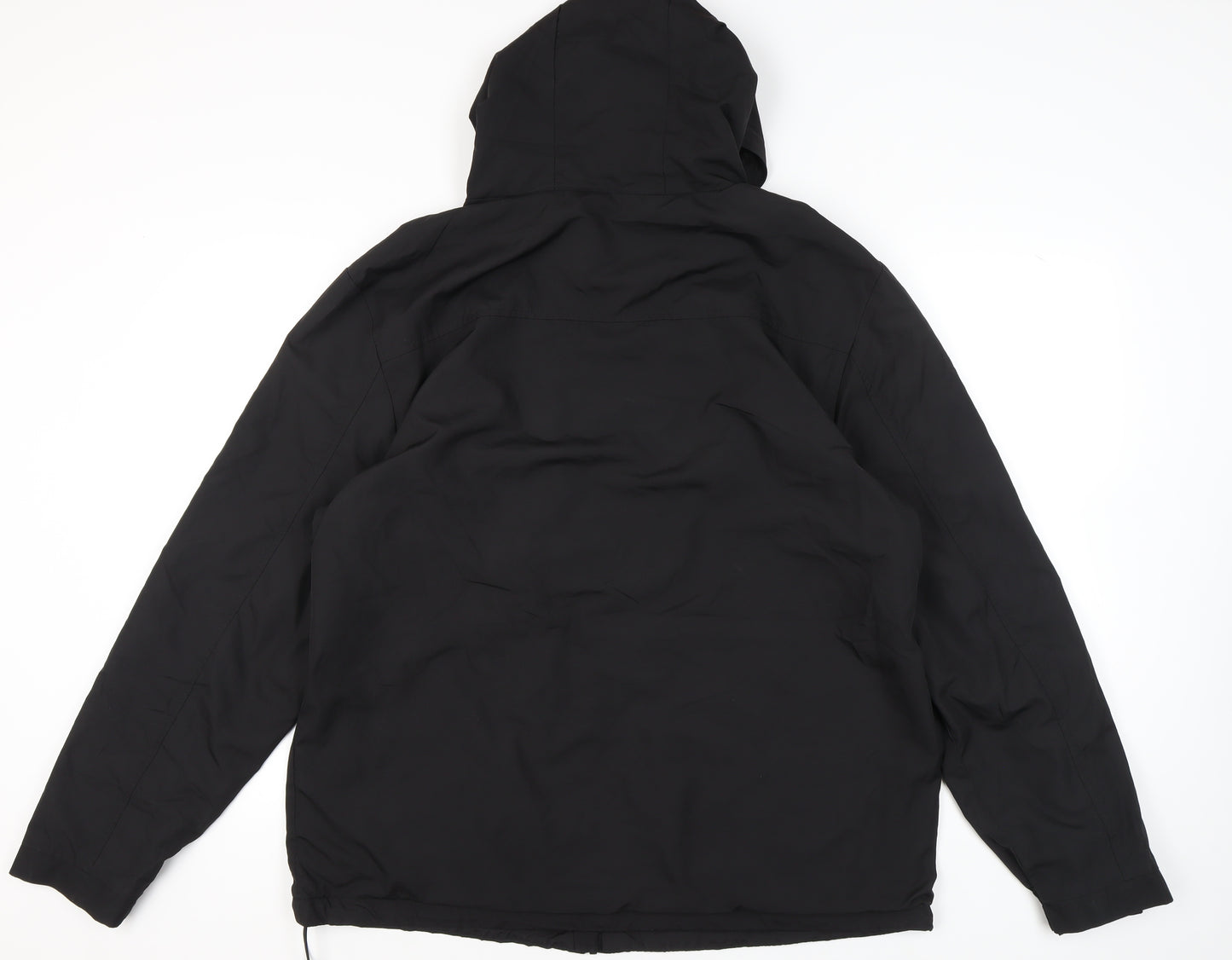 George Men’s Black 2XL Hooded Full Zip Jacket Lightweight