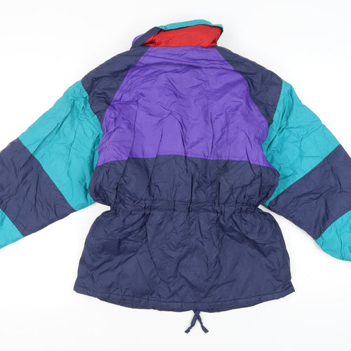 Rodeo Girls Multicoloured 90s Ski Jacket Age 11-12 Yrs Retro Winter Coat
