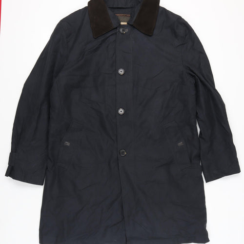 Marks and Spencer Men’s Navy Overcoat Medium Regular Fit
