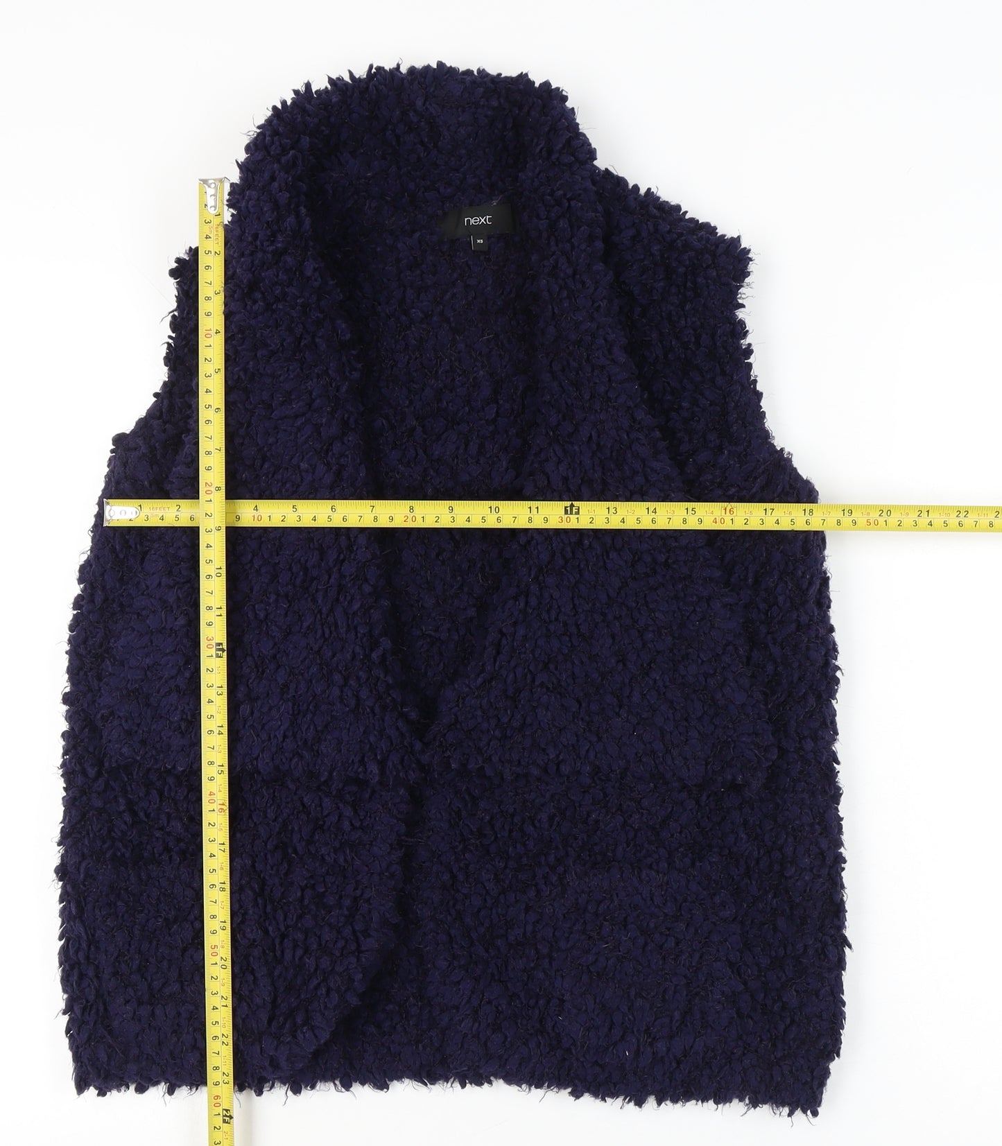 Next Women’s Blue XS Waistcoat Fleece Sleeveless Vest
