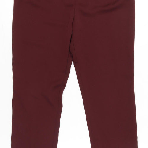 Mexx Women Red Chino Pleated Tapered Trousers Size 12