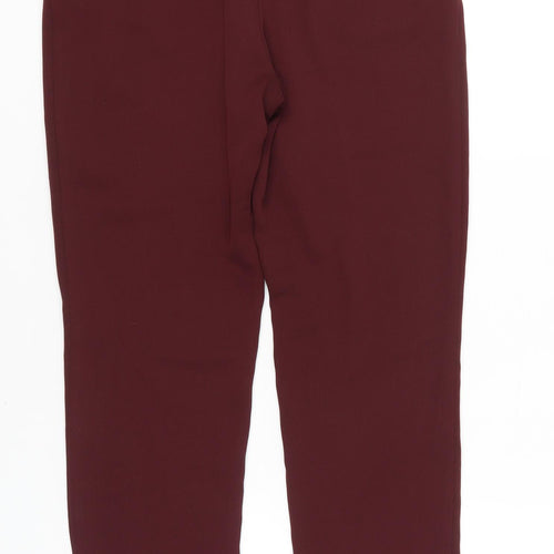 Mexx Women Red Chino Pleated Tapered Trousers Size 12