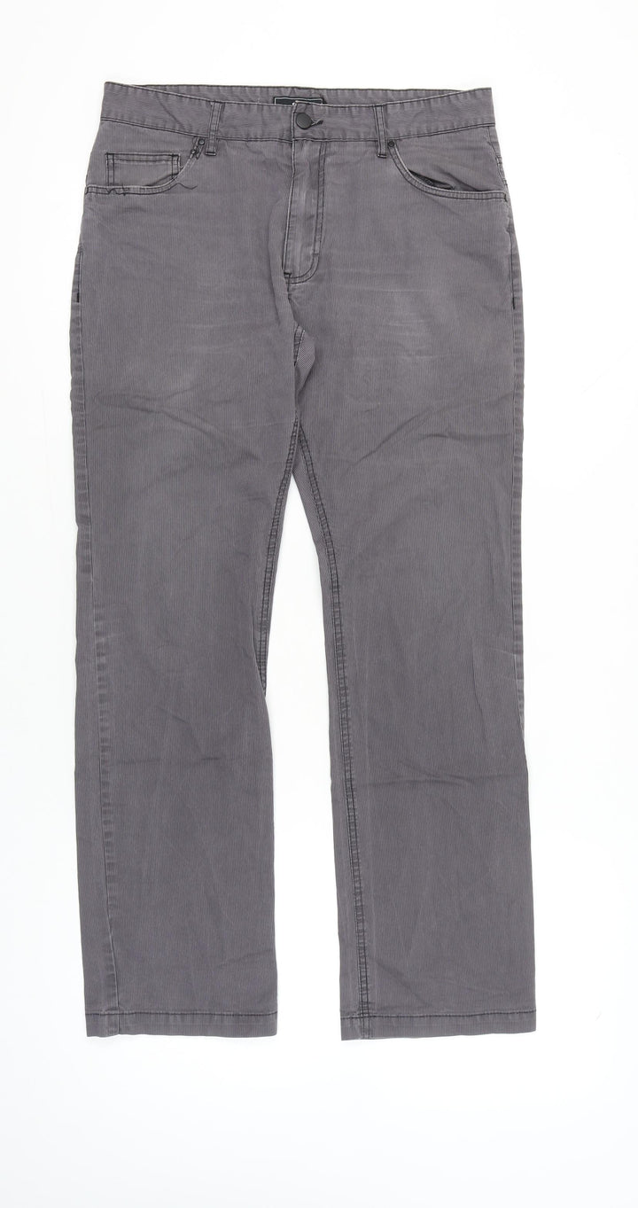 Celio Women’s Grey Chino Trousers Size 14 Straight Leg Casual