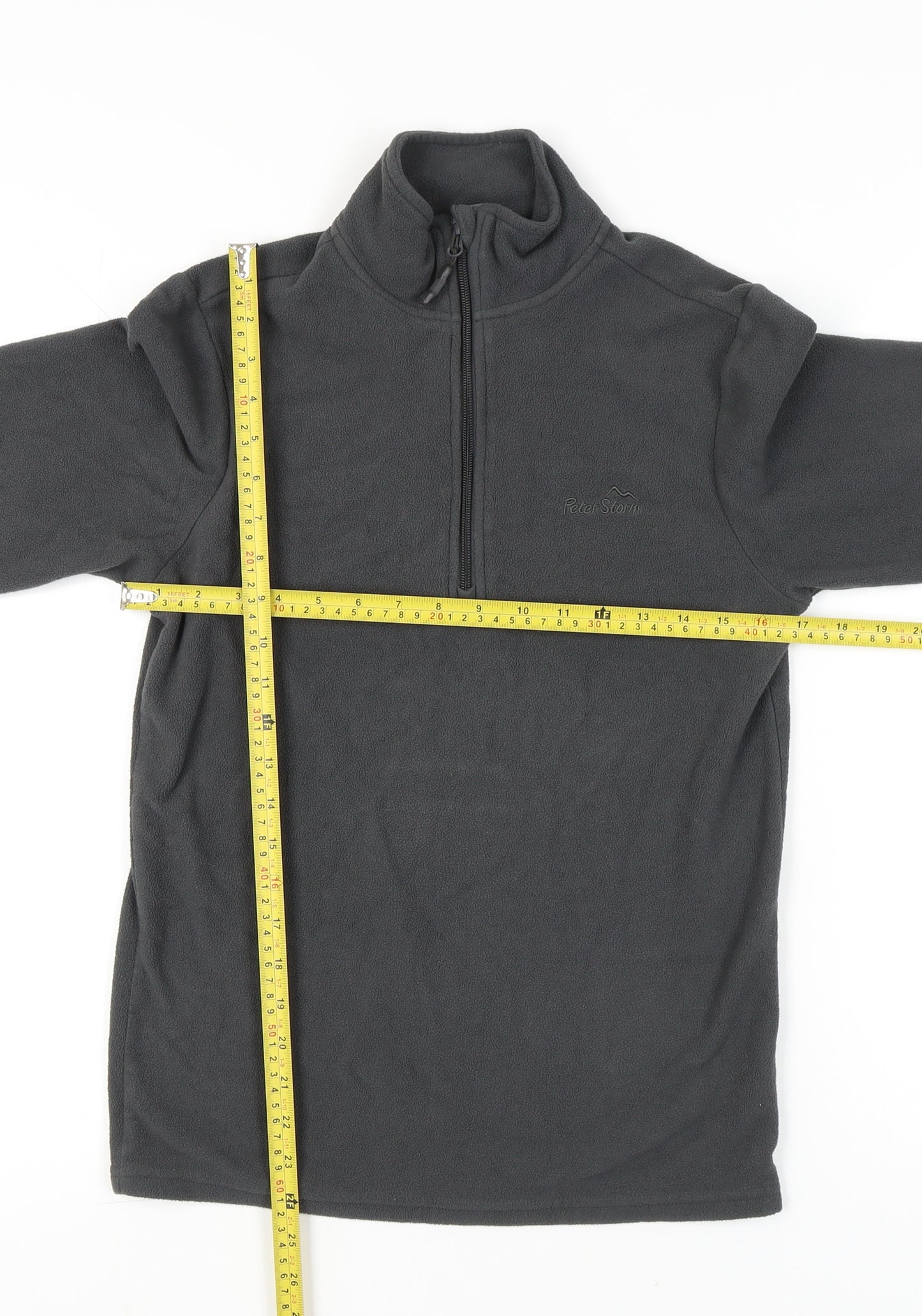 Peter Storm Mens Grey XS Fleece Pullover Sweatshirt 1/2 Zip Outdoor