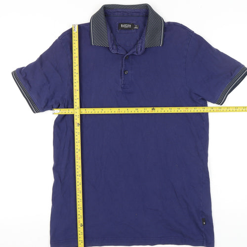 Burton Menswear Men’s Blue Polo Shirt M Regular Fit Short Sleeve