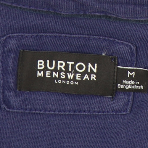 Burton Menswear Men’s Blue Polo Shirt M Regular Fit Short Sleeve