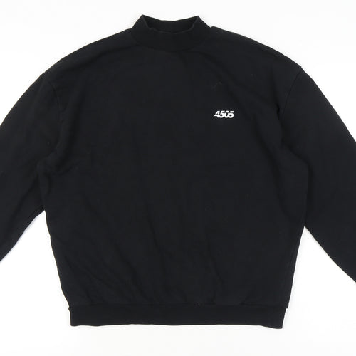 ASOS 4505 Women's Black Sweatshirt UK 8 Cotton Long Sleeve Crew Neck