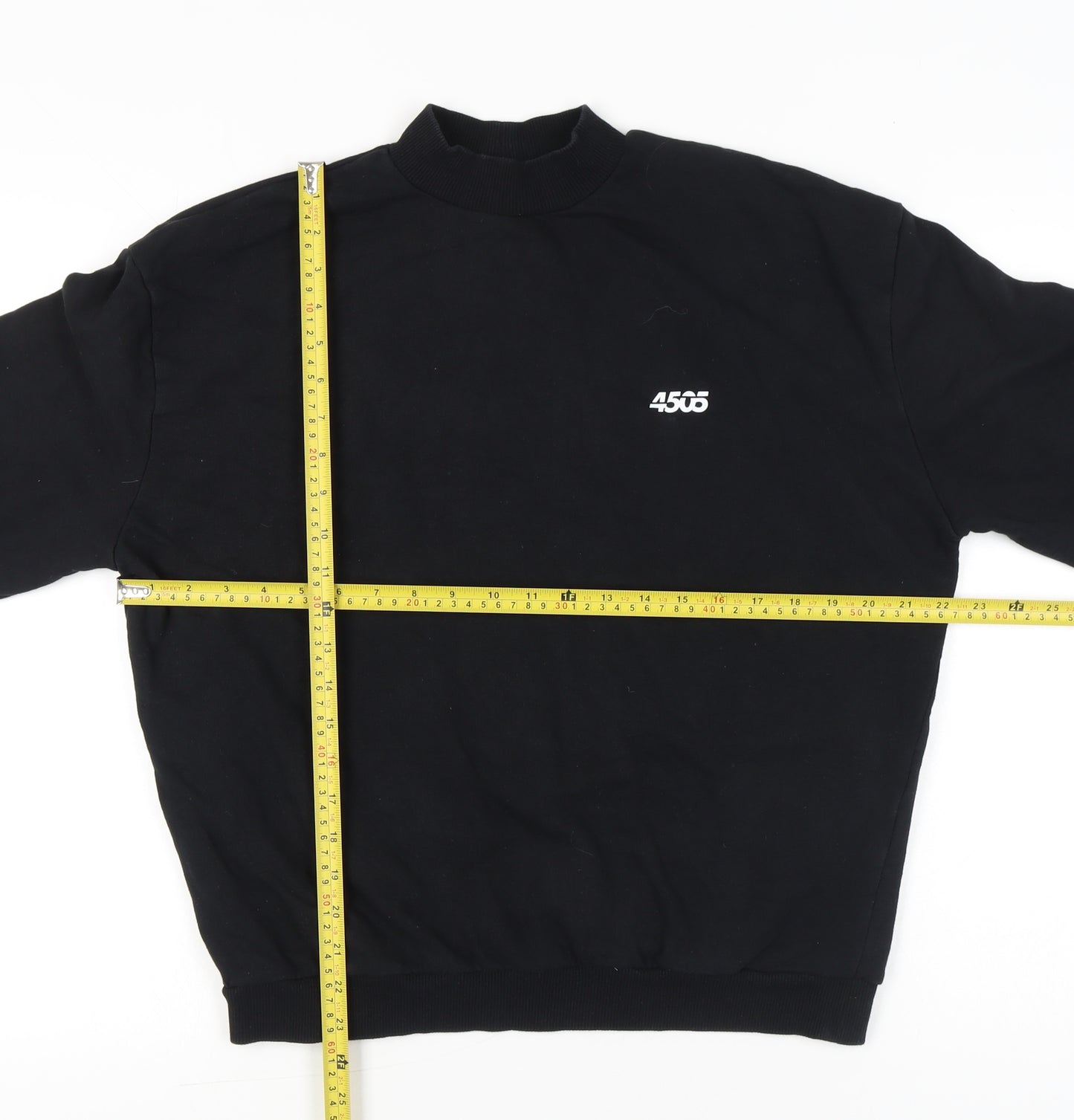 ASOS 4505 Women's Black Sweatshirt UK 8 Cotton Long Sleeve Crew Neck