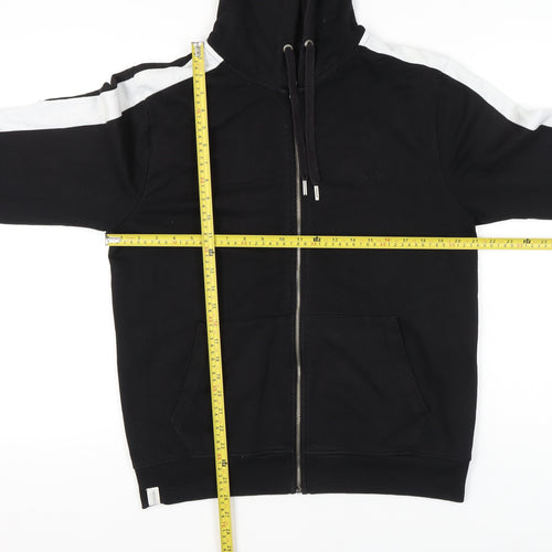 Threadbare Men’s Black Full Zip Hoodie Jacket Size M Cotton Blend