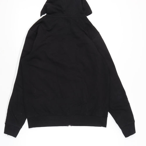Threadbare Men’s Black Full Zip Hoodie Jacket Size M Cotton Blend