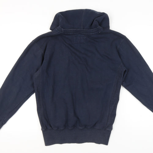 Heritage Men’s Blue Pullover Hoodie M Embroidered Graphic