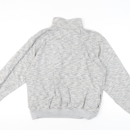 Rawwear USA Men’s Grey 1/4 Zip Pullover Sweatshirt M High Neck