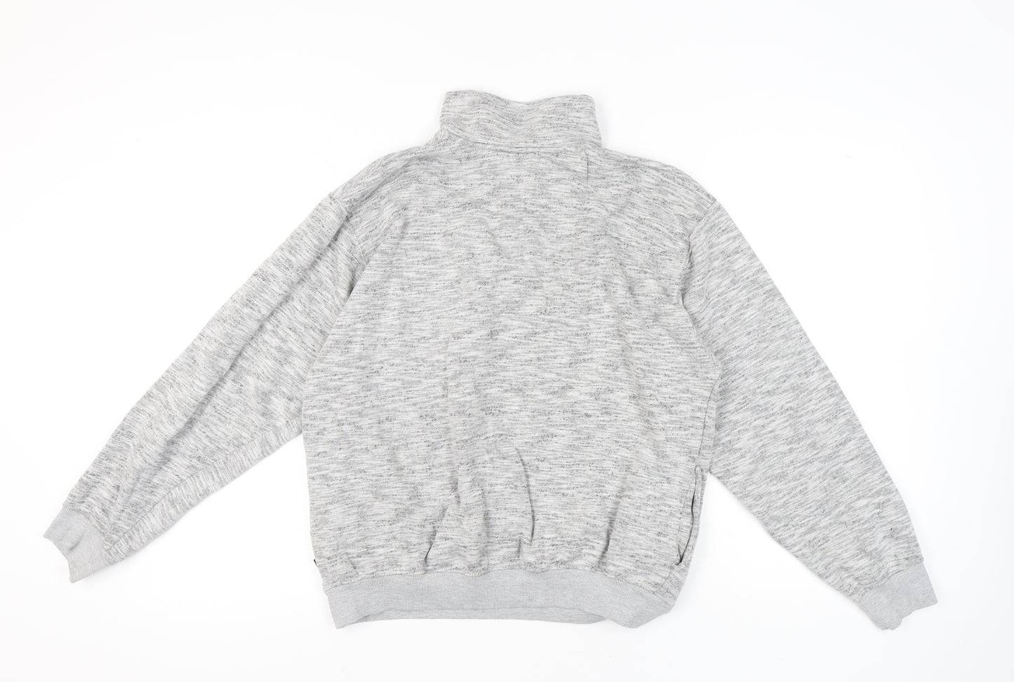 Rawwear USA Men’s Grey 1/4 Zip Pullover Sweatshirt M High Neck