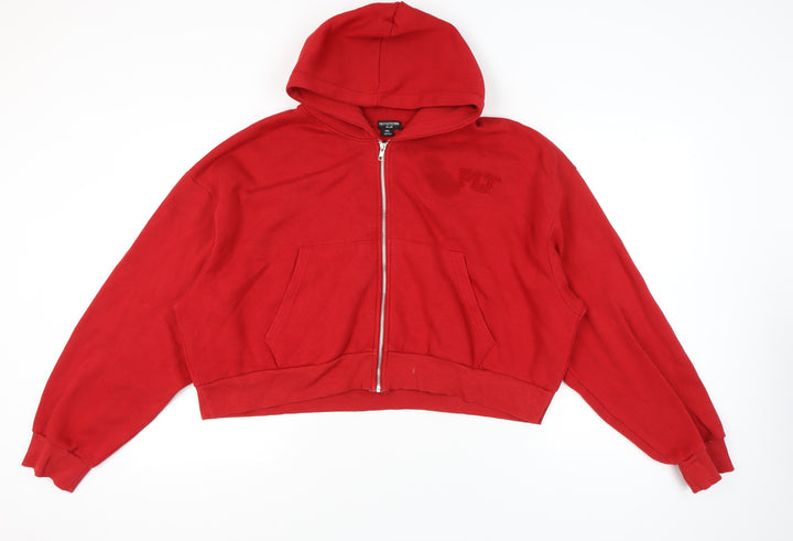PrettyLittleThing Women Plus Red Full Zip Hoodie 4XL