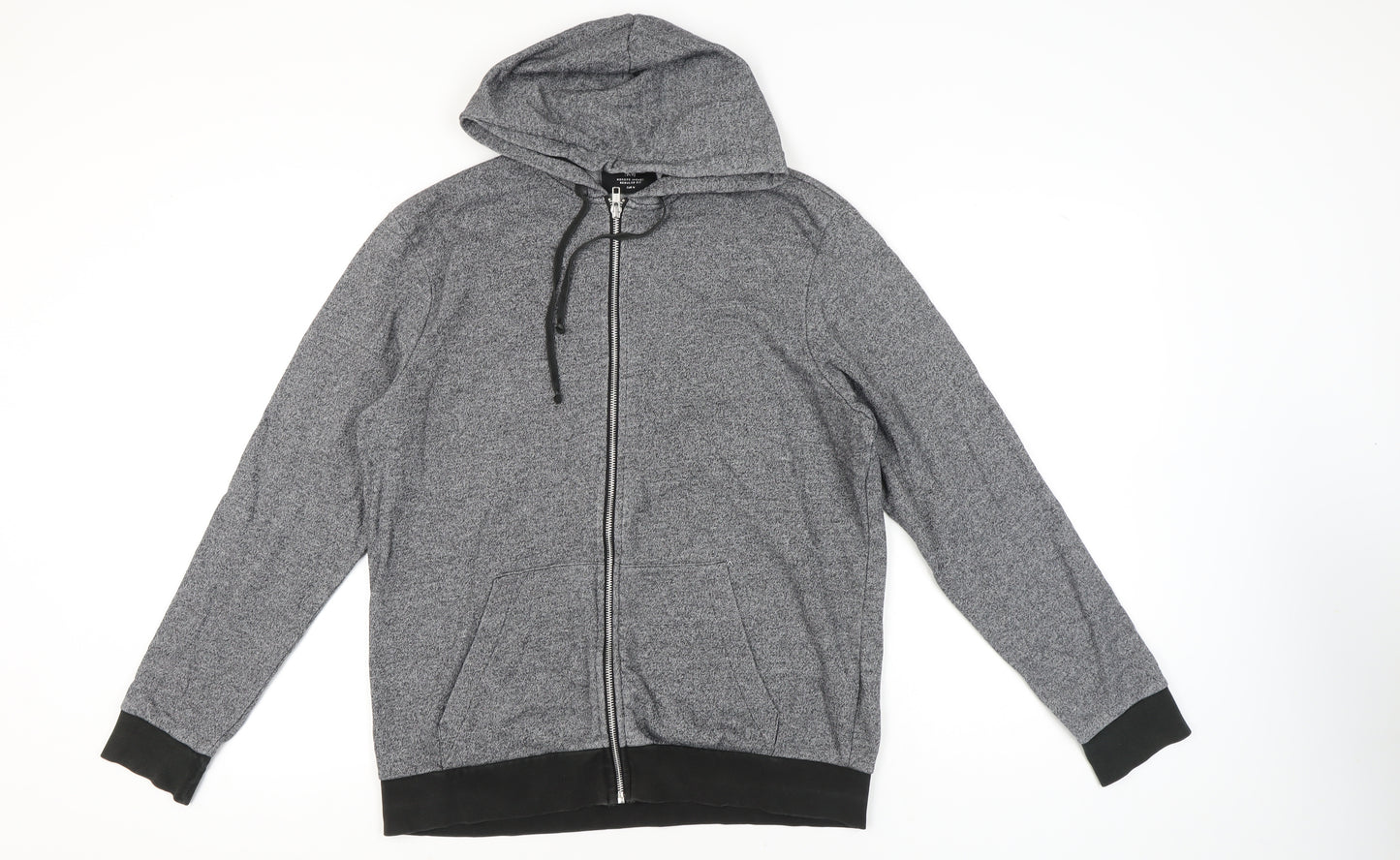 H&M Men’s Grey Full Zip Hoodie Jacket Size M Regular Fit