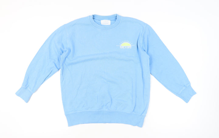 Zara Girls Blue Surf Camp Graphic Pullover Sweatshirt 11-12 Years