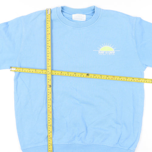Zara Girls Blue Surf Camp Graphic Pullover Sweatshirt 11-12 Years