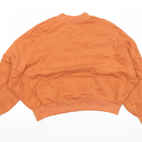 GAP Women’s Orange Logo Pullover Sweatshirt M Relaxed Fit