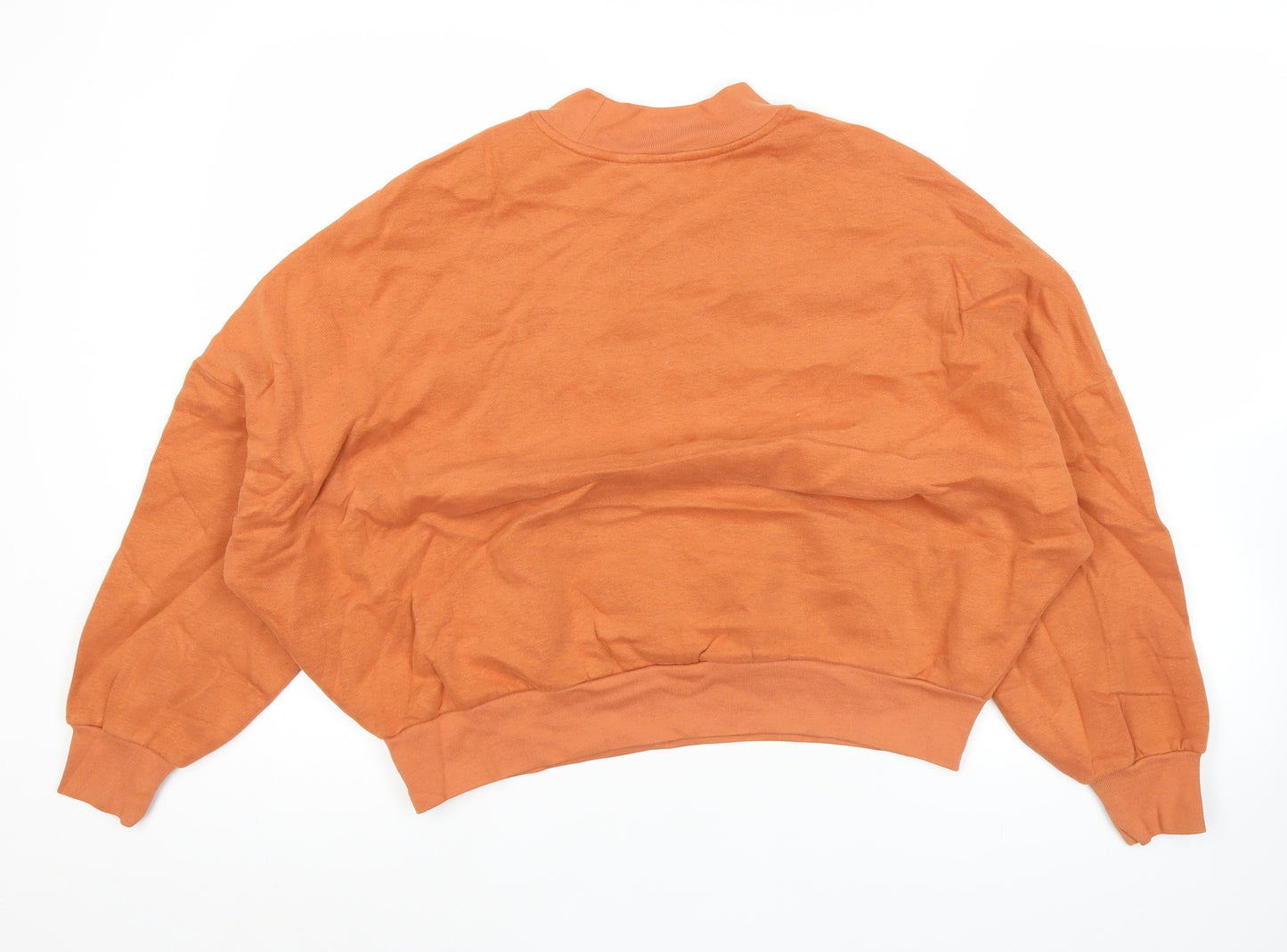 GAP Women’s Orange Logo Pullover Sweatshirt M Relaxed Fit