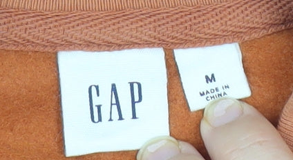 GAP Women’s Orange Logo Pullover Sweatshirt M Relaxed Fit