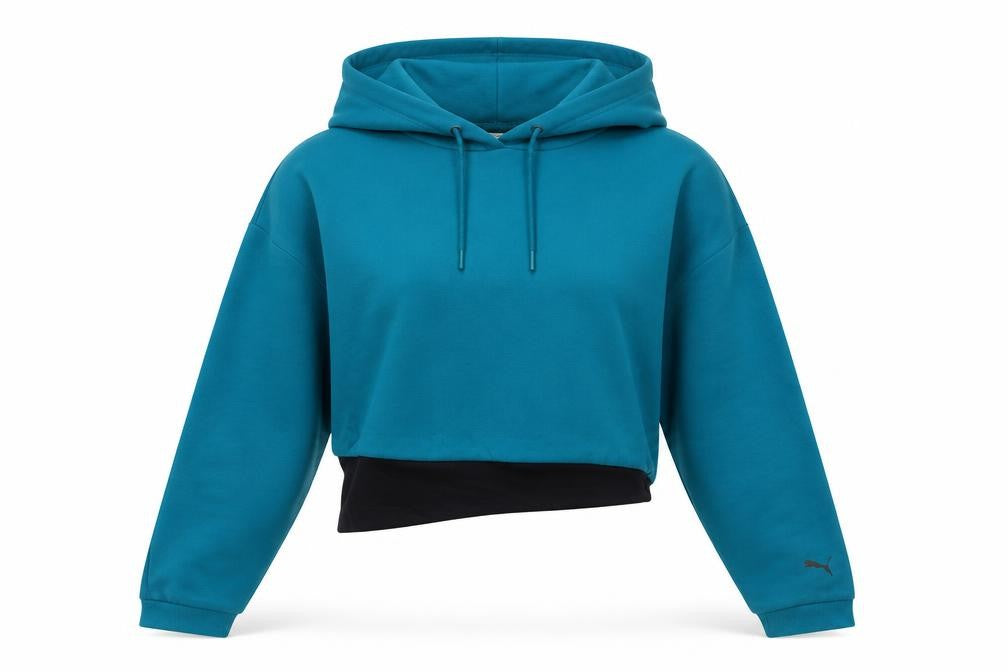 Puma Women’s Blue Pullover Hoodie Size M Logo Sportswear