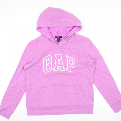GAP Women’s Pink Pullover Hoodie S Logo Cotton Blend Fleece Sweatshirt