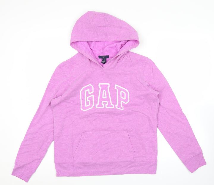 GAP Women’s Pink Pullover Hoodie S Logo Cotton Blend Fleece Sweatshirt