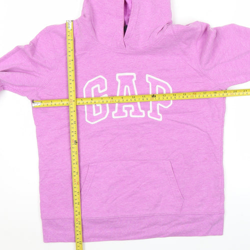 GAP Women’s Pink Pullover Hoodie S Logo Cotton Blend Fleece Sweatshirt