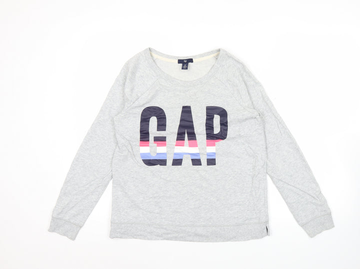 GAP Women’s Grey Logo Sweatshirt Small S Pullover Crew Neck