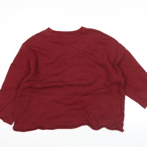 Champion Womens Red Sweatshirt Medium Pullover Logo Casual
