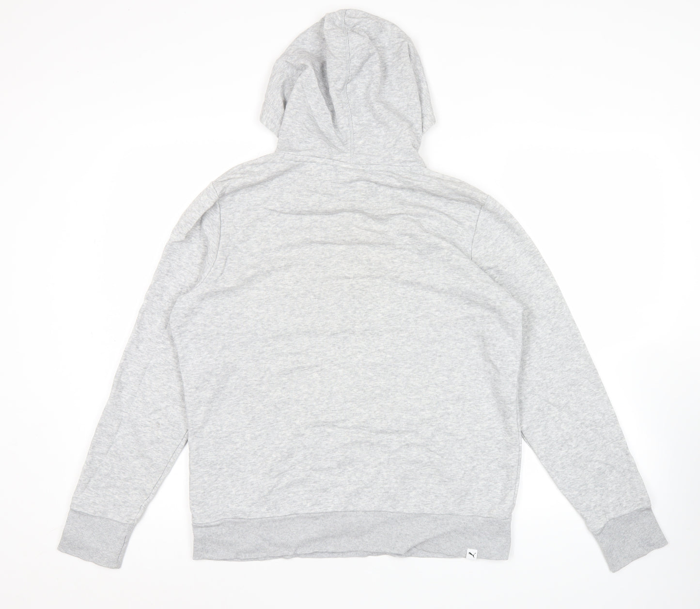 Puma Womens Grey Hoodie Size 14 UK Pullover Logo Sweatshirt
