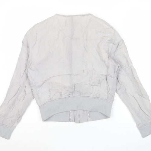 Calvin Klein Jeans Women’s Grey XS Bomber Jacket Cotton Zip
