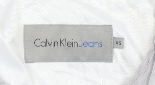 Calvin Klein Jeans Women’s Grey XS Bomber Jacket Cotton Zip