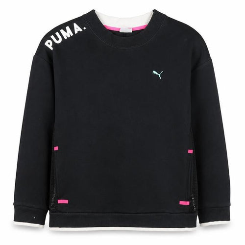 Puma Womens Black Medium Sweatshirt Crew Neck Long Sleeve Sportswear