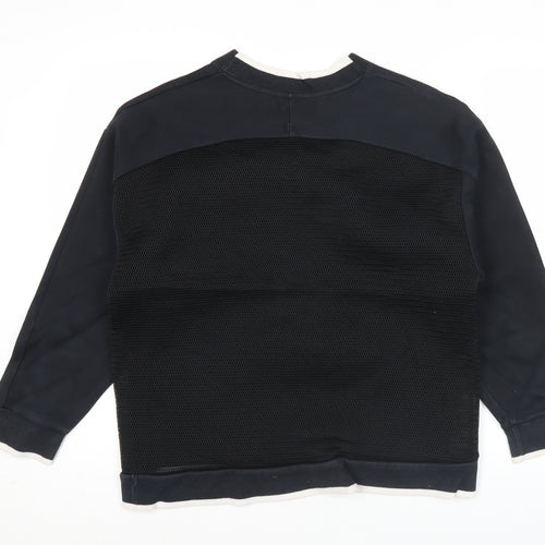 Puma Womens Black Medium Sweatshirt Crew Neck Long Sleeve Sportswear