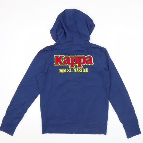 Kappa Womens Blue Full Zip Hoodie UK 12 Logo Sportswear