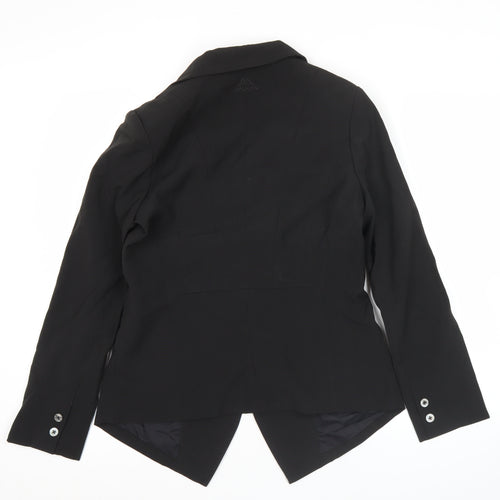 Kappa Women’s Black Blazer Jacket Size 12 Shawl Lapel Workwear