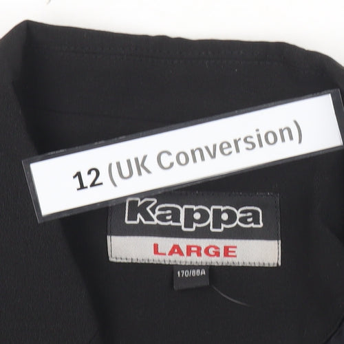 Kappa Women’s Black Blazer Jacket Size 12 Shawl Lapel Workwear