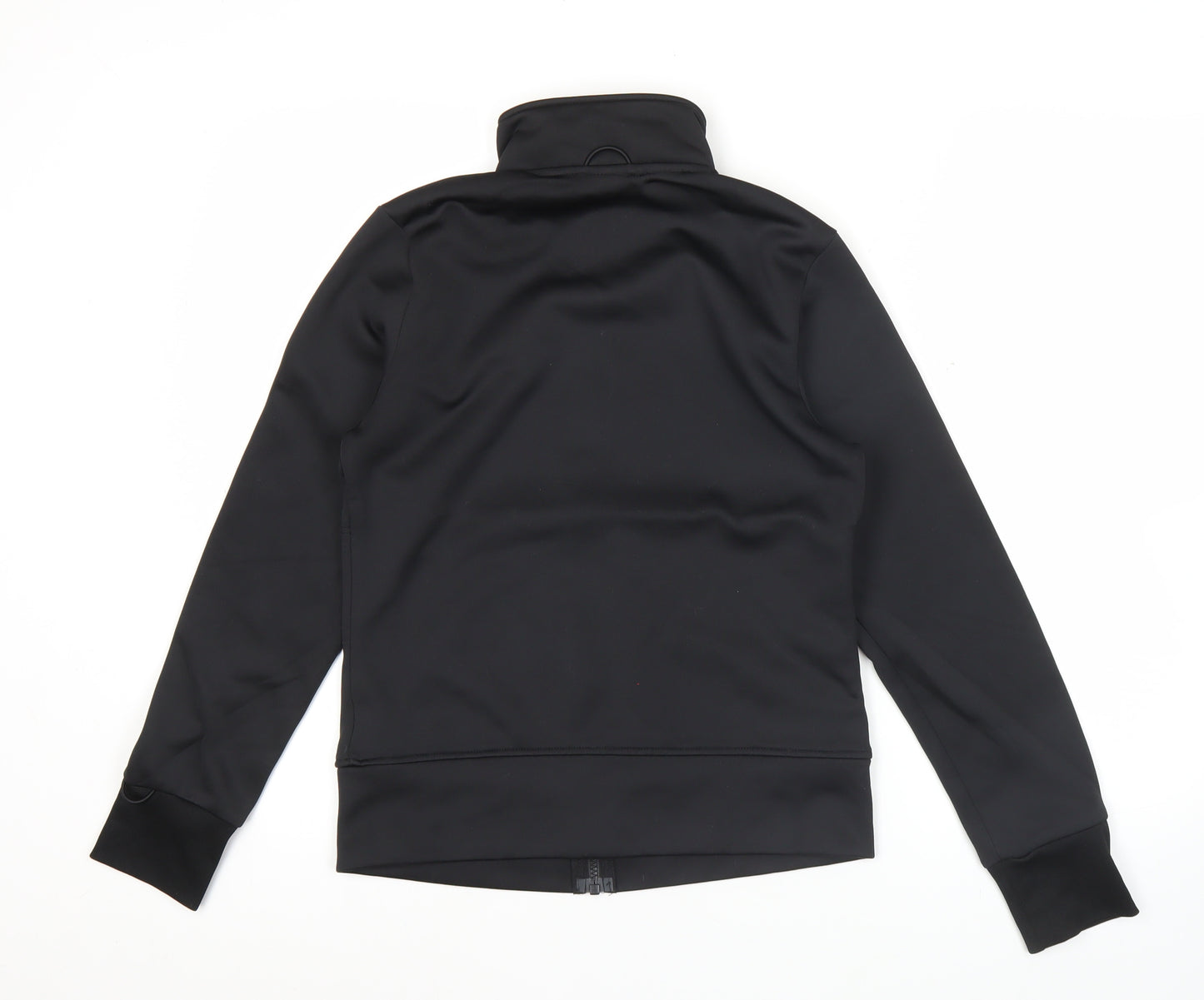 Adidas Women's Black Size 8 Slim Fit Track Jacket Full Zip