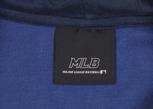 MLB Yankees Womens Navy Hoodie Size 12 Full Zip Cotton Blend