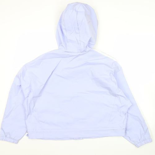 Adidas Neo Women’s Purple Track Jacket Size 8 Hooded Full Zip