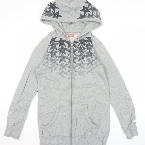 Nike Women’s Grey Full Zip Hoodie M Sports Star Graphic