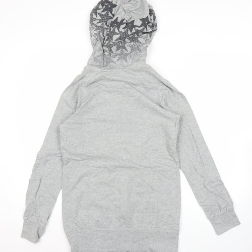 Nike Women’s Grey Full Zip Hoodie M Sports Star Graphic