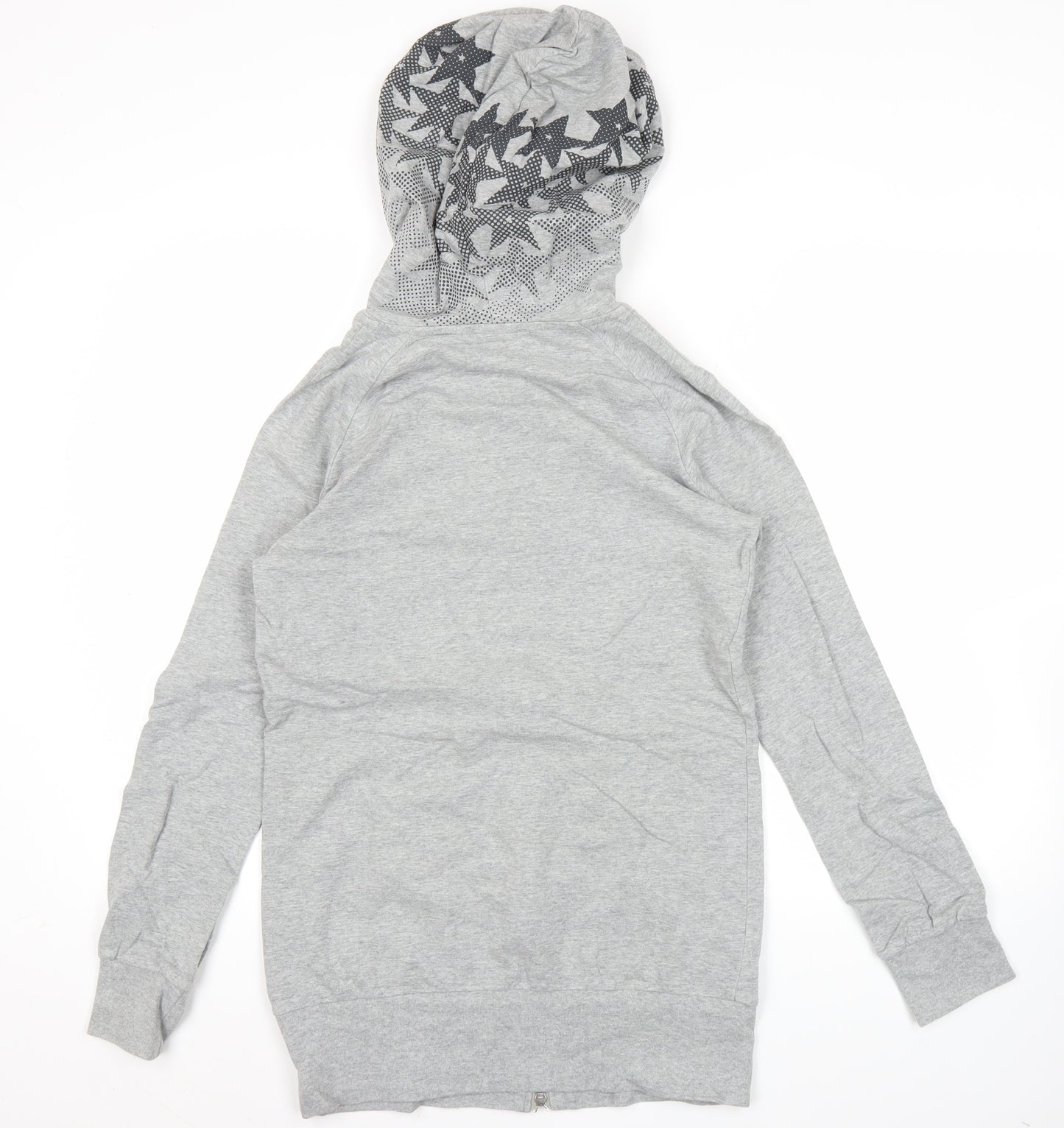 Nike Women’s Grey Full Zip Hoodie M Sports Star Graphic