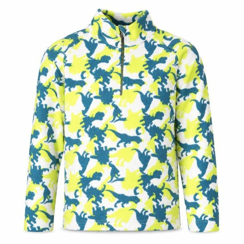 Mountain Warehouse Boys Multicoloured Dinosaur Fleece 1/4 Zip Sweatshirt 9-10Y