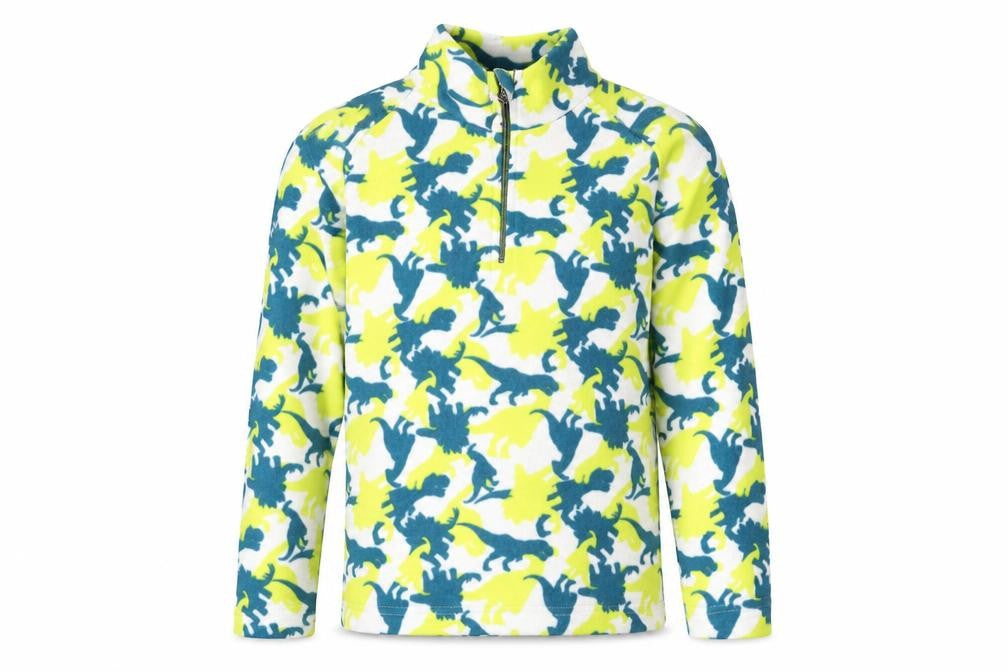 Mountain Warehouse Boys Multicoloured Dinosaur Fleece 1/4 Zip Sweatshirt 9-10Y