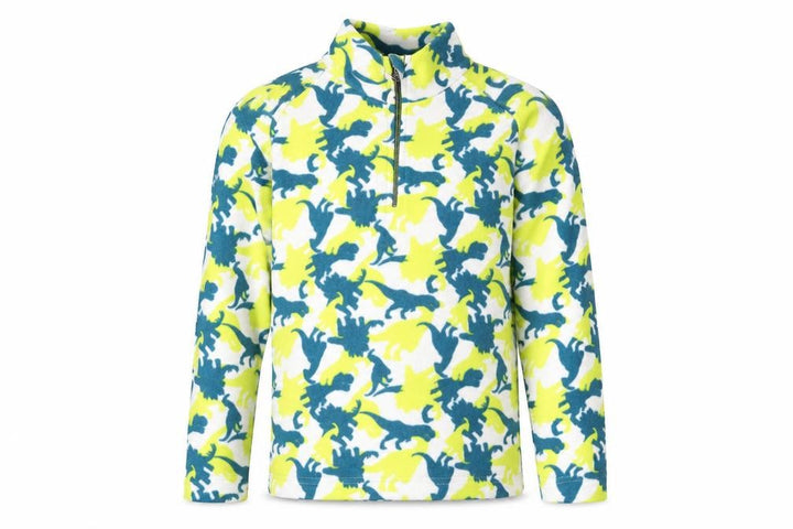 Mountain Warehouse Boys Multicoloured Dinosaur Fleece 1/4 Zip Sweatshirt 9-10Y