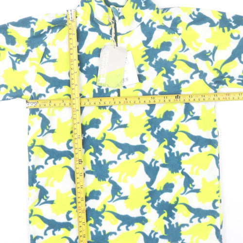 Mountain Warehouse Boys Multicoloured Dinosaur Fleece 1/4 Zip Sweatshirt 9-10Y