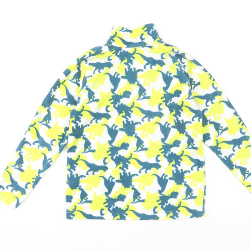 Mountain Warehouse Boys Multicoloured Dinosaur Fleece 1/4 Zip Sweatshirt 9-10Y